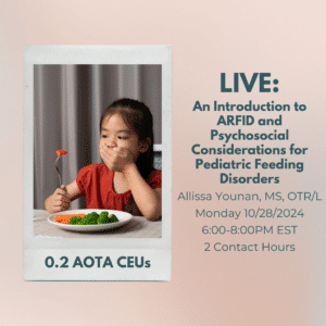 Young child covering her mouth as she raises a cooked carrot on a fork up to her mount