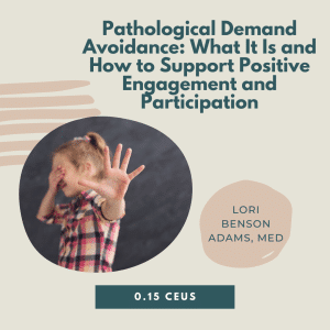 Young child standing sideways with her right hand covering her eyes while her left had signals STOP