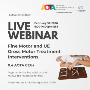 Young child manipulating rubberbands around push pins attached to a board