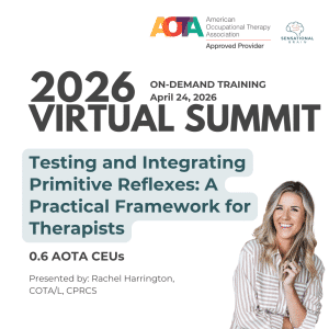 Headshot of Rachel Harrington, COTA/ CPRCS, owner of Sensational Brain LLC