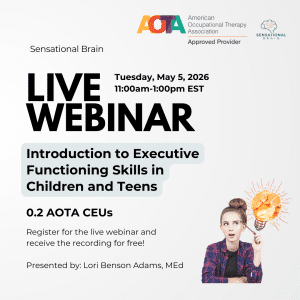 Young person pointing a pencil to her forehead and thinking with an imaginary light bulb in the background