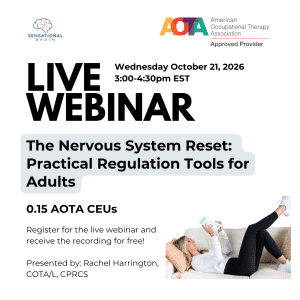 Live webinar on nervous system tools for adults, October 21, 2026, 3:00-4:30 pm EST, with Rachel Harrington.